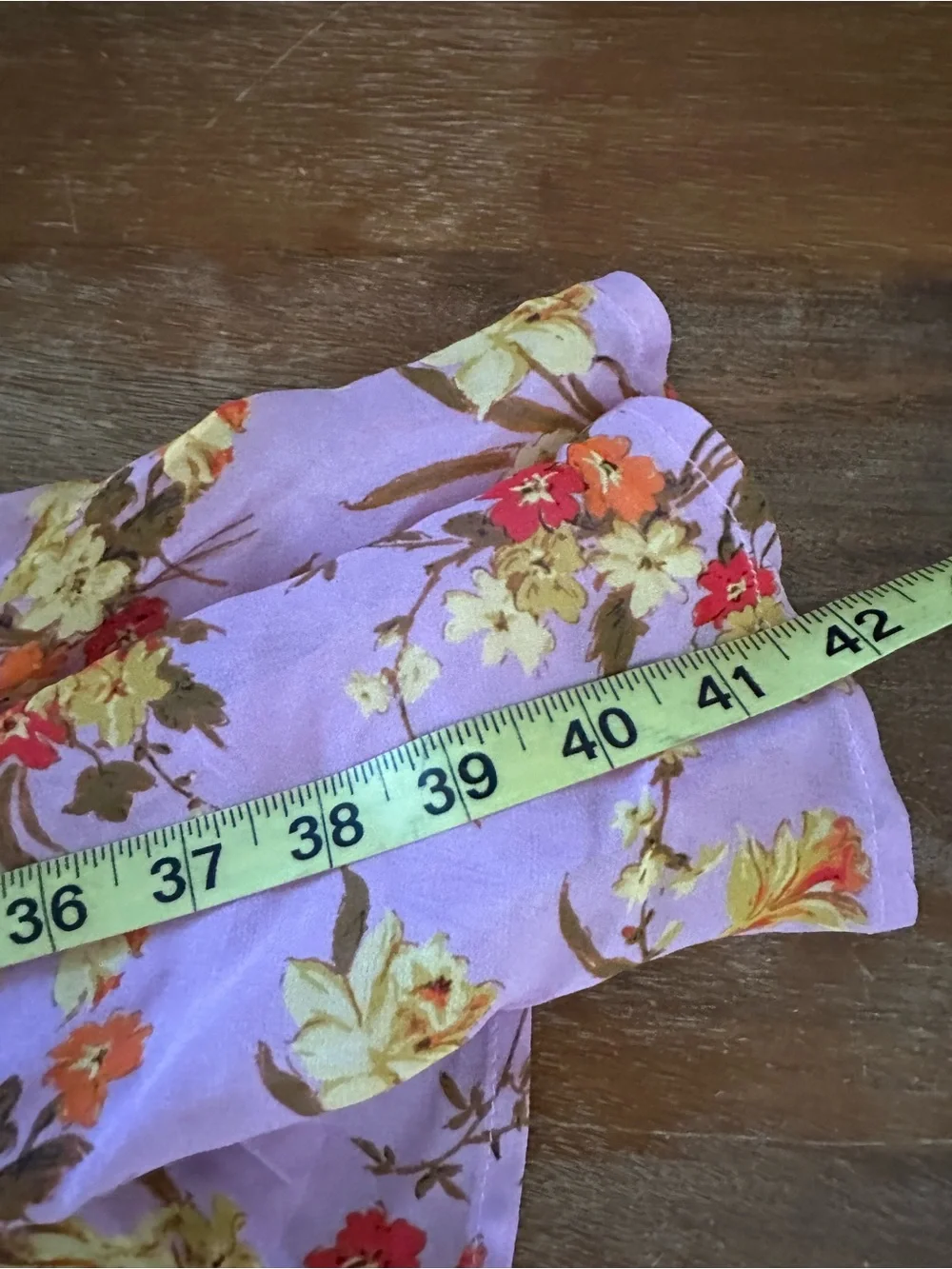 Anthropologie purple chiffon flowy floral maxi skirt ladies size 10 - Picture 6 of 10